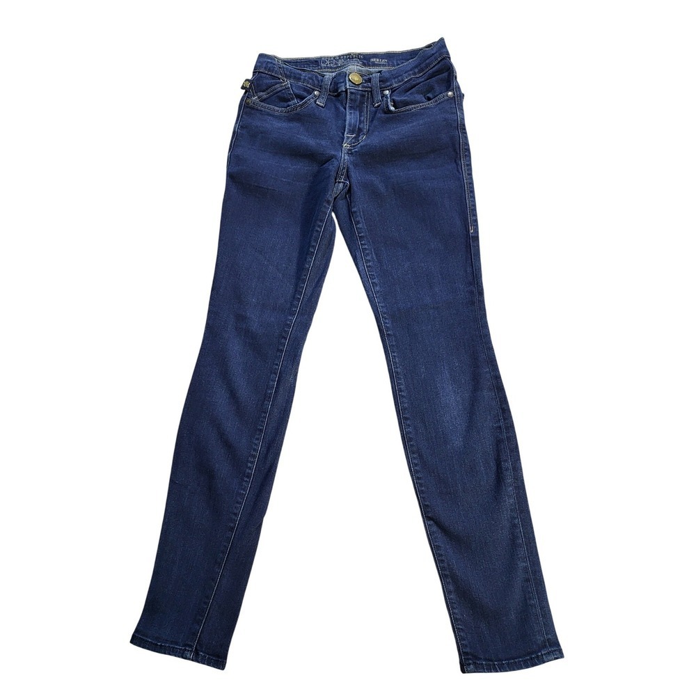 Rock & Republic‎ Dark Wash Skinny Jeans Embellished Pockets Denim Size 0
